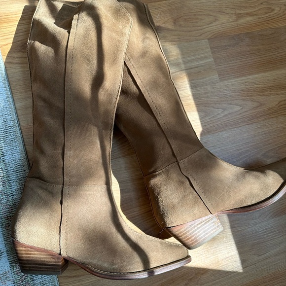 Free People Brown Boots Suede Western Style - Picture 10 of 10